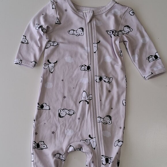 Set of 2 long-sleeved, foot-covered baby pyjamas, Peanuts License - Picture 4 of 15